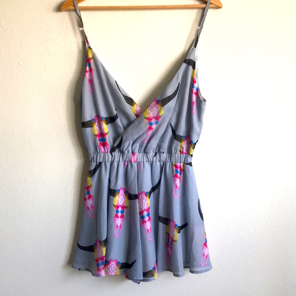 Show Me Your MuMu 'Olympia' Style Romper Color 'Lite Bright Bull'